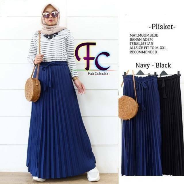 ROK PANJANG WANITA// SKIRT PLEATED//ROK PLISKET PREMIUM// ROK SERBA MURAH