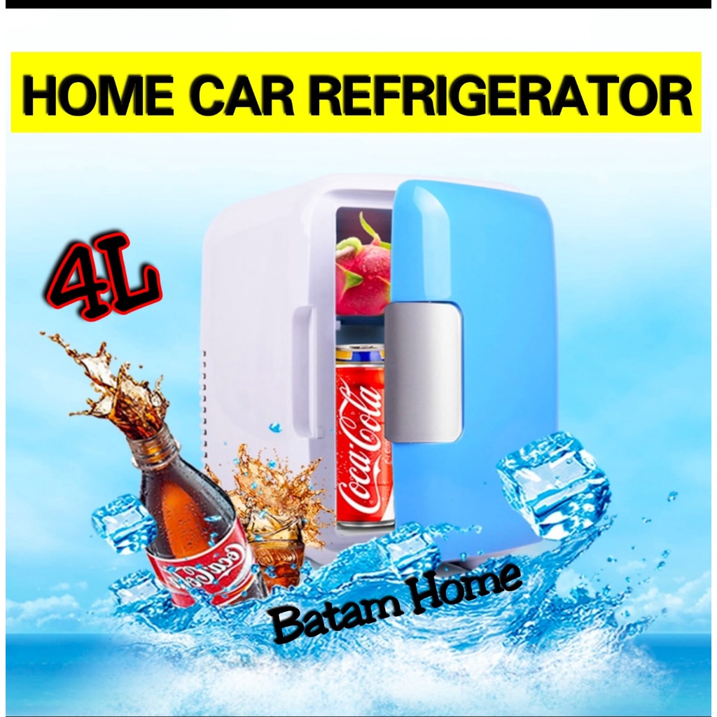 2in1 AC &amp; DC Gratis Adaptor / Kulkas Mini Portable Mobil 4L | 2 in 1 Car Refrigrator Cooler and Warmer / 2in 1Kulkas AC mobil Rumah