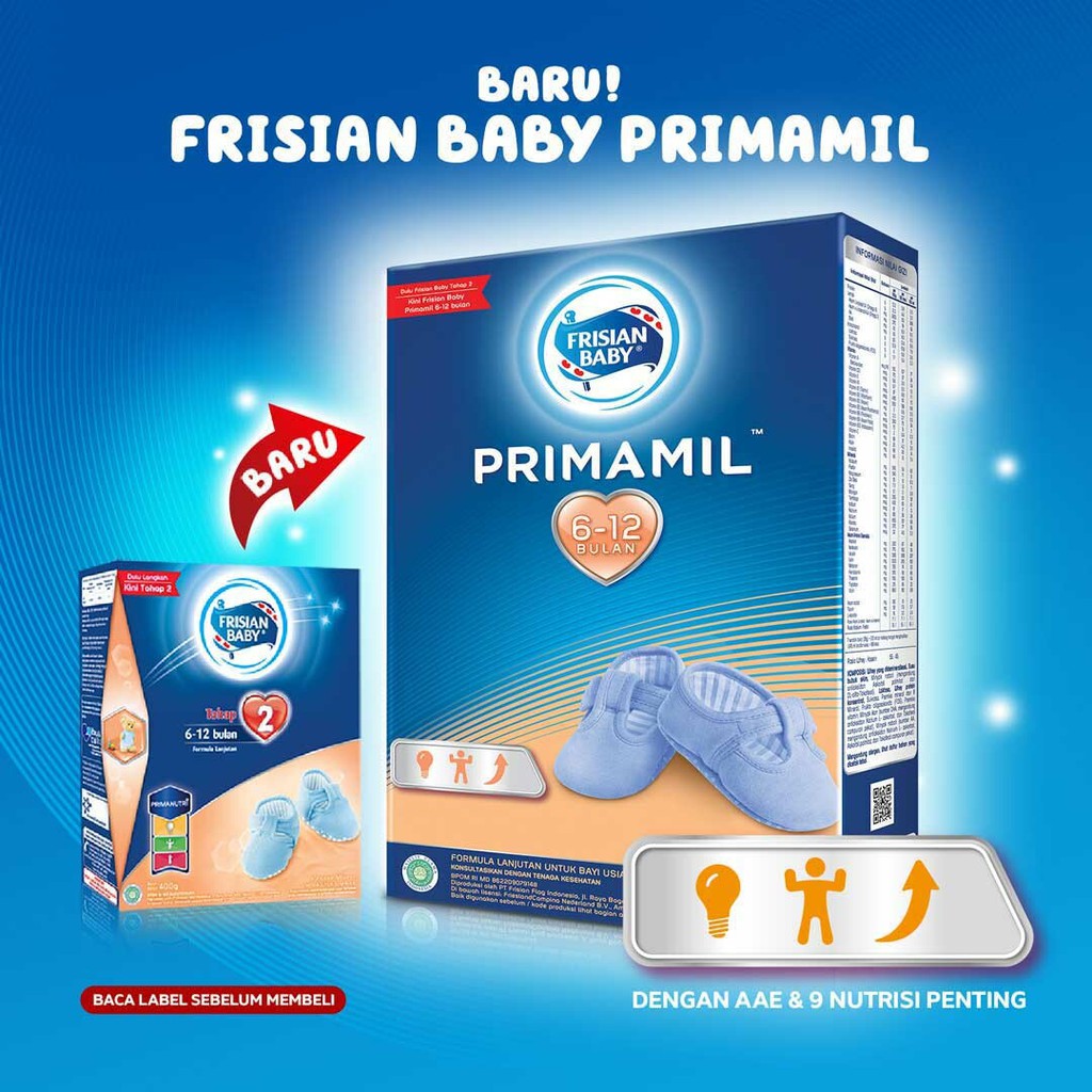 Frisian Flag Tahap 1 &amp; 2 Awal dan Langkah Frisian Baby  Formula Bayi Umur 0-6 &amp; 6-12 bulan