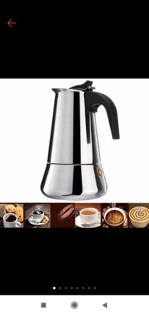 Espresso Coffee Maker Moka Pot Teko Stovetop Filter Stainless Steel