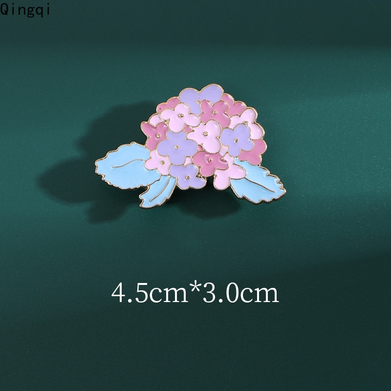 Bros Pin Enamel Bentuk Bunga Matahari Mawar Peony Camellia Untuk Pakaian