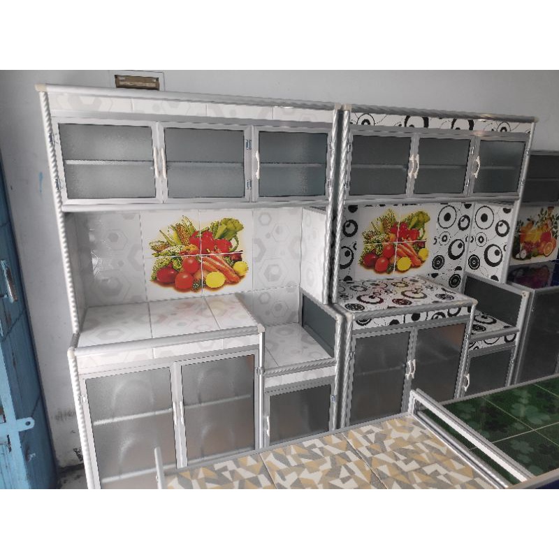 Lemari Piring Aluminium Tiang Jumbo / Rak Piring Aluminium Tiang Super