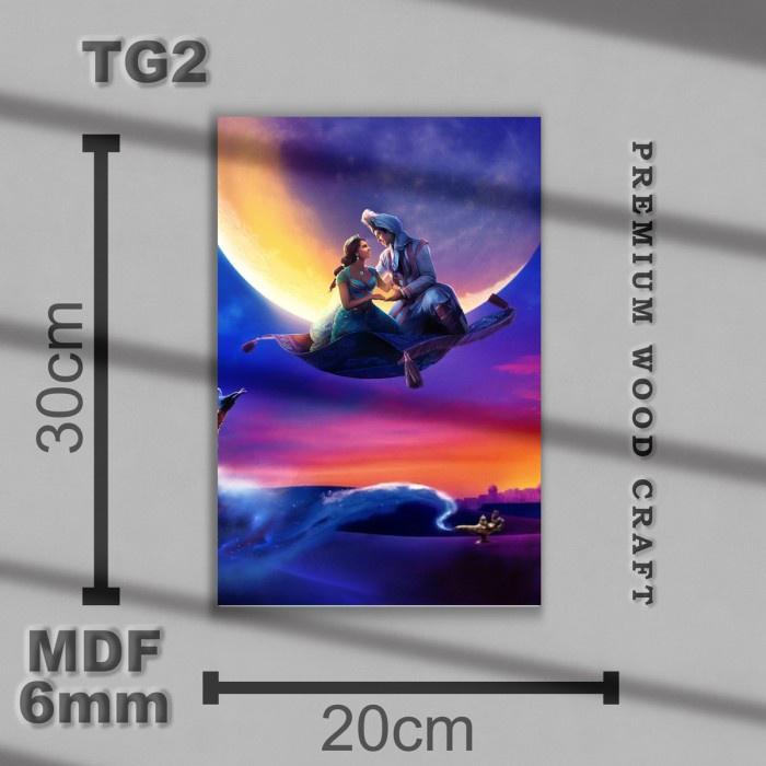 Poster Aladdin Wall Decor - Hiasan Dinding Movie - Pajangan Dinding