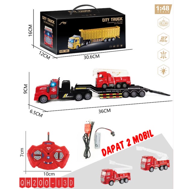 RC Truck Remote Kontrol Mainan Anak Mobil Mobilan Remot Diecast Vehicle