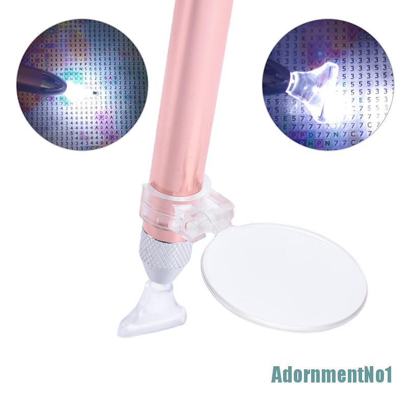 [AdornmentNo1]Diamond Painting Pen Lighting Point Drill Pen with Magnifying Glass Craft Tool