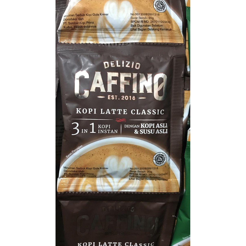 

Promo Akhir Tahun Delizio Caffino Kopi Latte Classic 3In1 1 Renceng 10 Sachet 20G Coklat Kode 929