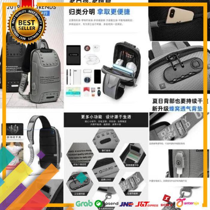 HOT SALE.. ORIGINAL OZUKO TAS SELEMPANG UNLOCK DADA PRIA / TAS ANTI AIR / MAL ..TERLARIS