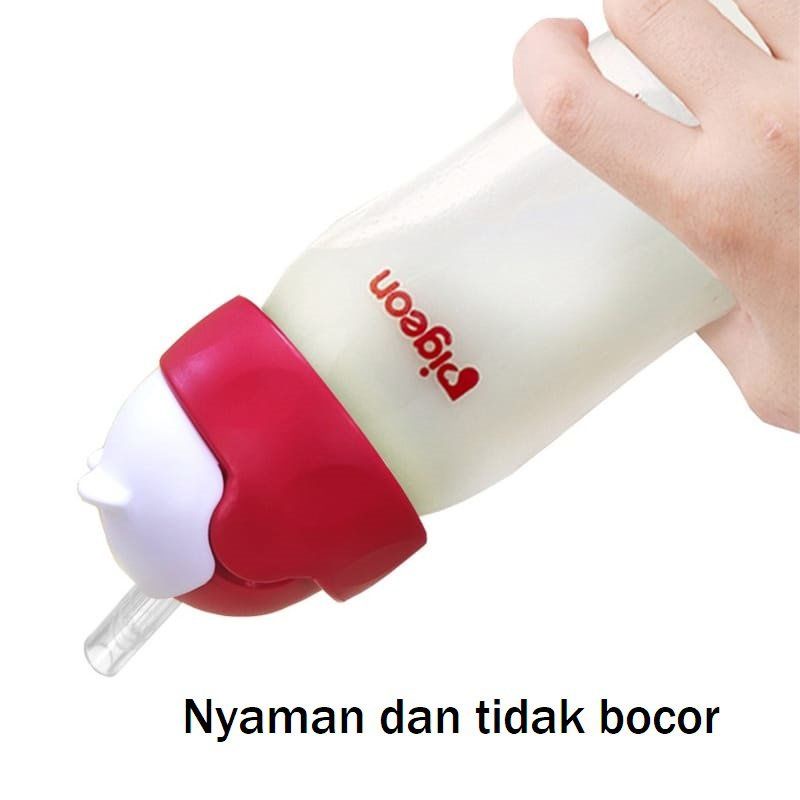 Sedotan Pengganti Dot dengan Tutup Botol Susu Universal Wideneck 5cm