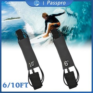Surf Leash Surfboard 6ft/10ft Leash Smooth Steel Swivel Surfing Leg Rope Paddleboard Leash