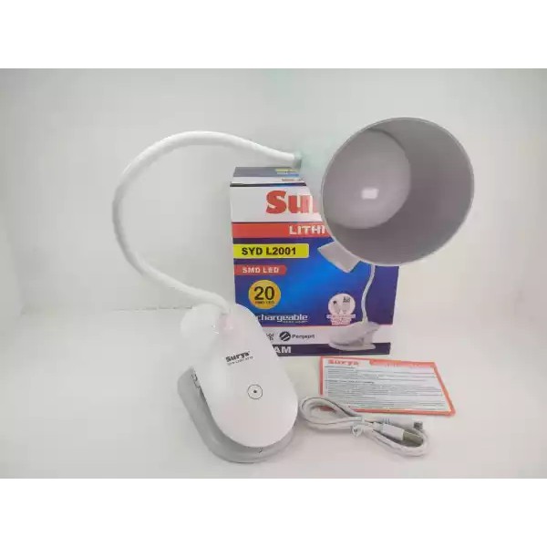 COD Lampu Belajar Jepit Darurat LED Surya SYD  L2001 bisa di Cas