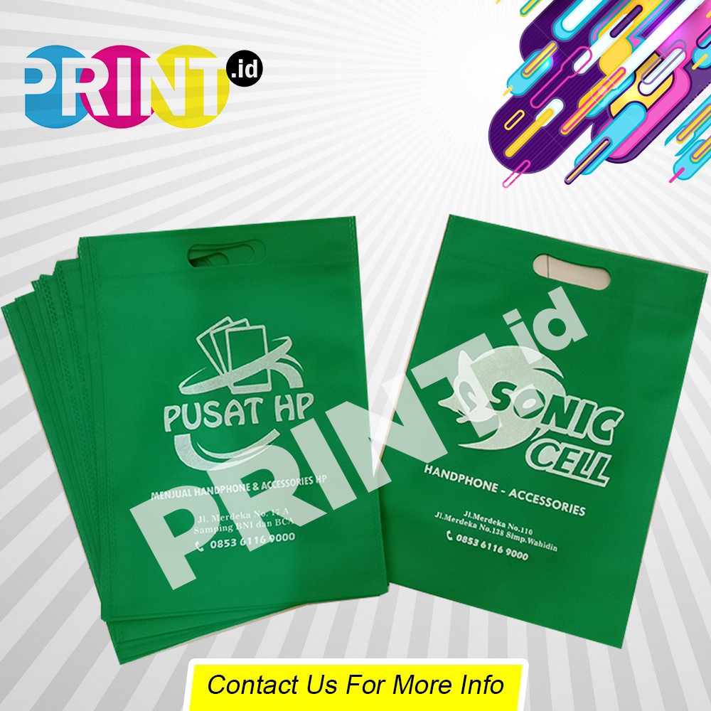 

Cetak Tas Goodie Bag Custom uk 25x35cm + SABLON / Tas Souvenir