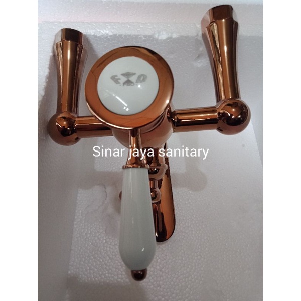 Shower tiang FSD antik ROSE GOLD panas dingin / &quot; ORIGINAL &quot;Kran tiang shower mewah rose gold