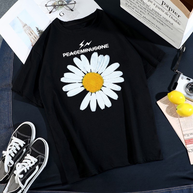 VANILLESHOP  - Kaos Wanita Sun Flower PEACEMI