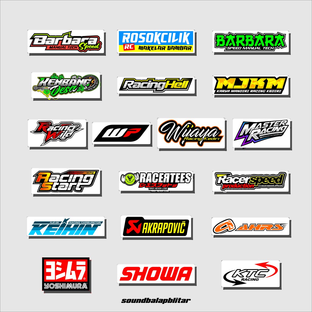 cod / stiker barbara speed terbaru / stiker racing / stiker herex/ stiker bengkel / stiker balap