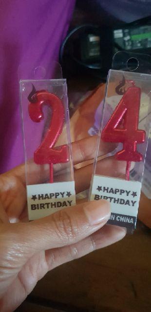 Lilin Ulang Tahun / Lilin Angka Ultah Warna Merah
