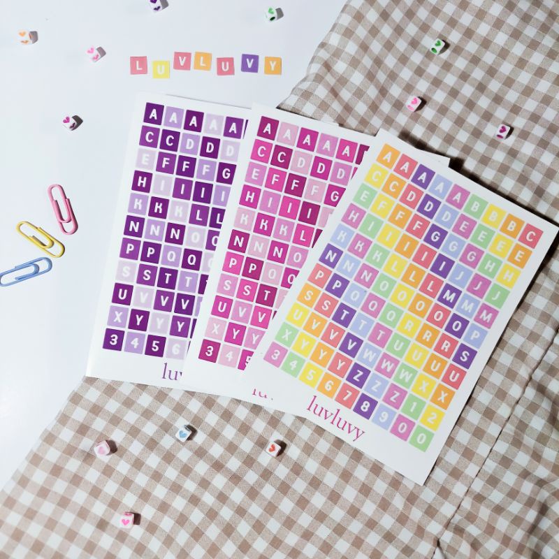 

STIKER HURUF ABJAD / ALPHABET AESTHETIC LUCU