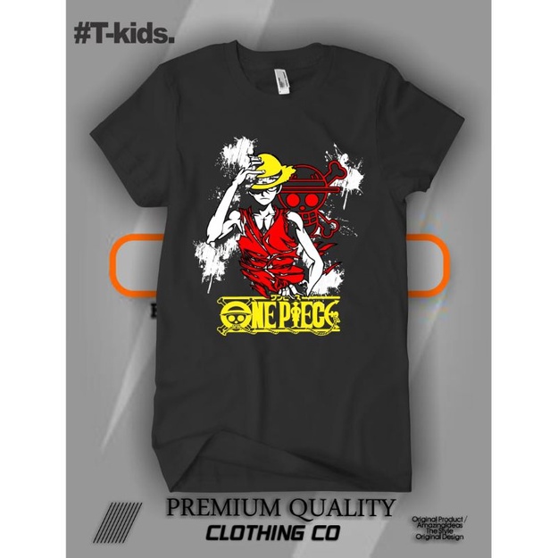 BAJU/KAOS ANAK DISTRO HITAM ONE PIECE UNISEX