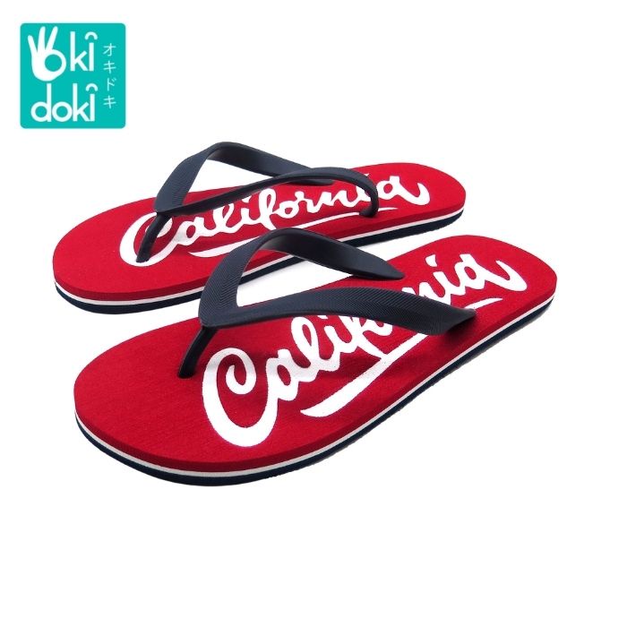 OKIDOKI Men Slippers California 844194-Red - Sandal Pria