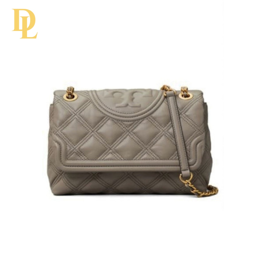Tory Burch Fleming Soft Convertible Shoulder Bag Mini Grey Heron