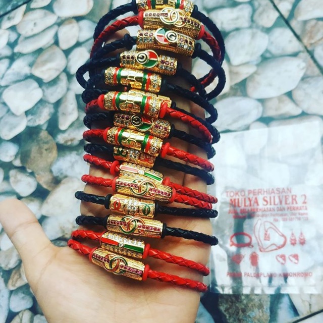 Gelang Tali Kalep Rhodium Pengait Magnet