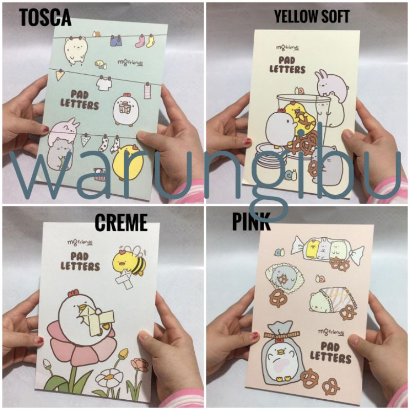 

Fancy Color Ruled Memo Pad Letters Notebook Buku Tulis Kertas Surat Garis Warna
