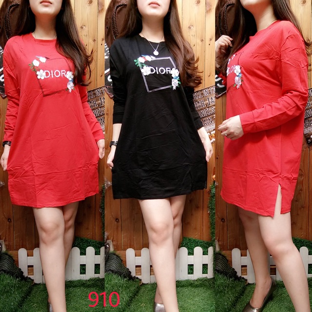 TUNIC DRESS DI0R FRAME BIGSIZE IMPORT 910