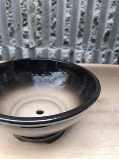  Pot keramik hitam  mangkok pot  bonsai pot  succulent 