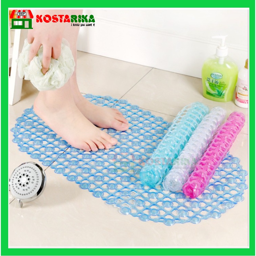 KOSTARIKA Keset Kamar Mandi Anti Licin / Alas Kaki Toilet Dapur / Karpet Lantai Silikon Suction Cup Bathroom Anti Slip Mat PVC Anti Slip