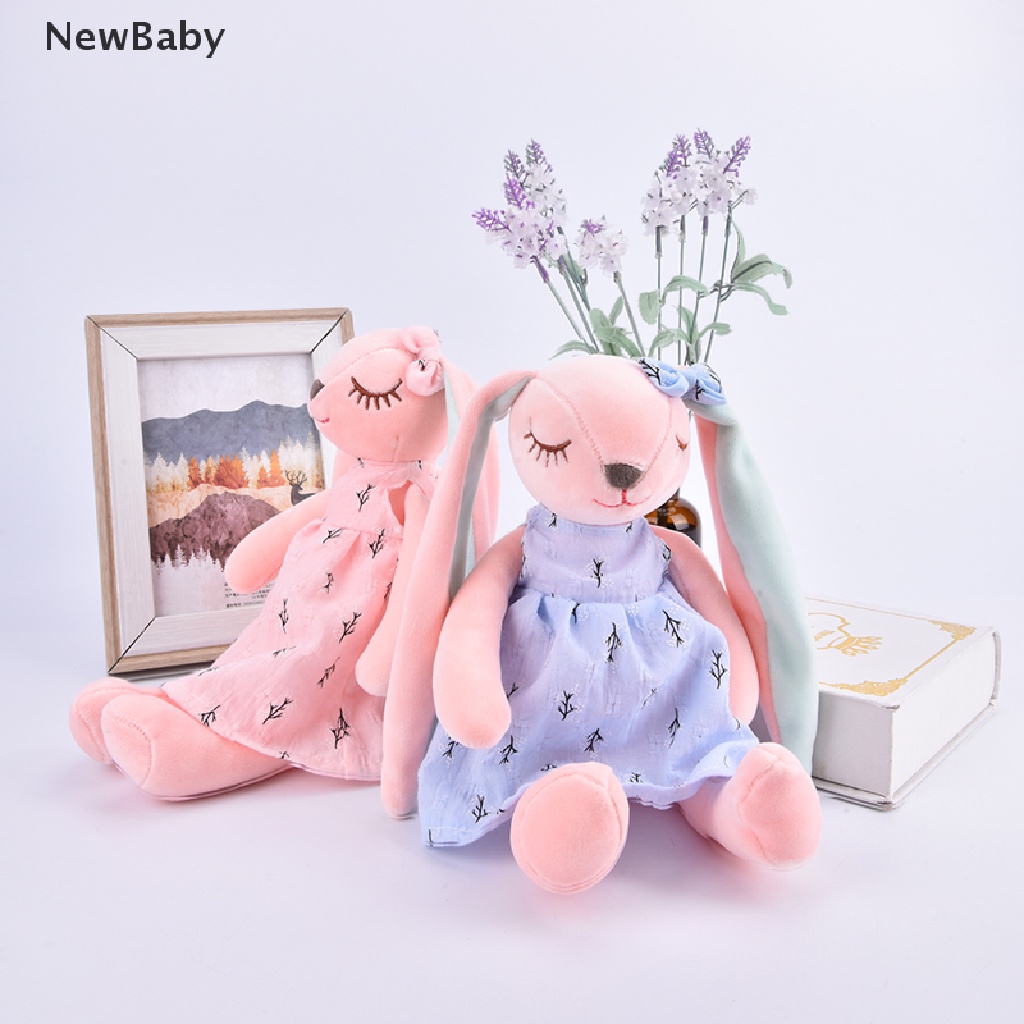 Mainan Boneka Kelinci Telinga Panjang Bahan Plush Untuk Bayi