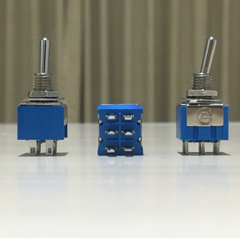 SWITCH TOGGLE SAKLAR TOGLE TOGEL 6 PIN ON ON 3A 250V 6A 125V MTS-202