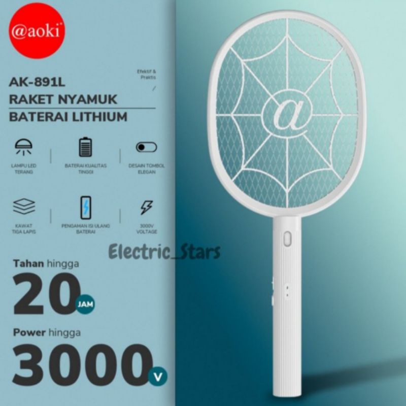 RAKET NYAMUK AOKI BATTERY LITHIUM CAS BATERAI LEPAS @aoki AK-891L