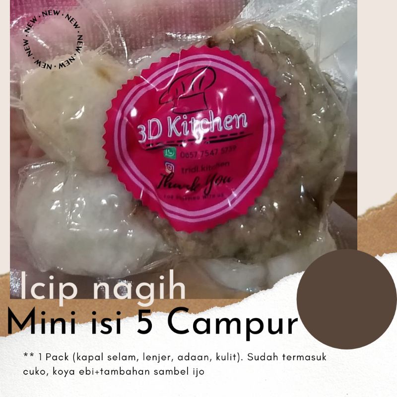 

Pempek mini 3D Icip nagih 5 Campur