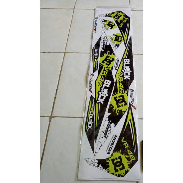 Striping lis sticker variasi honda beat new black VR-46