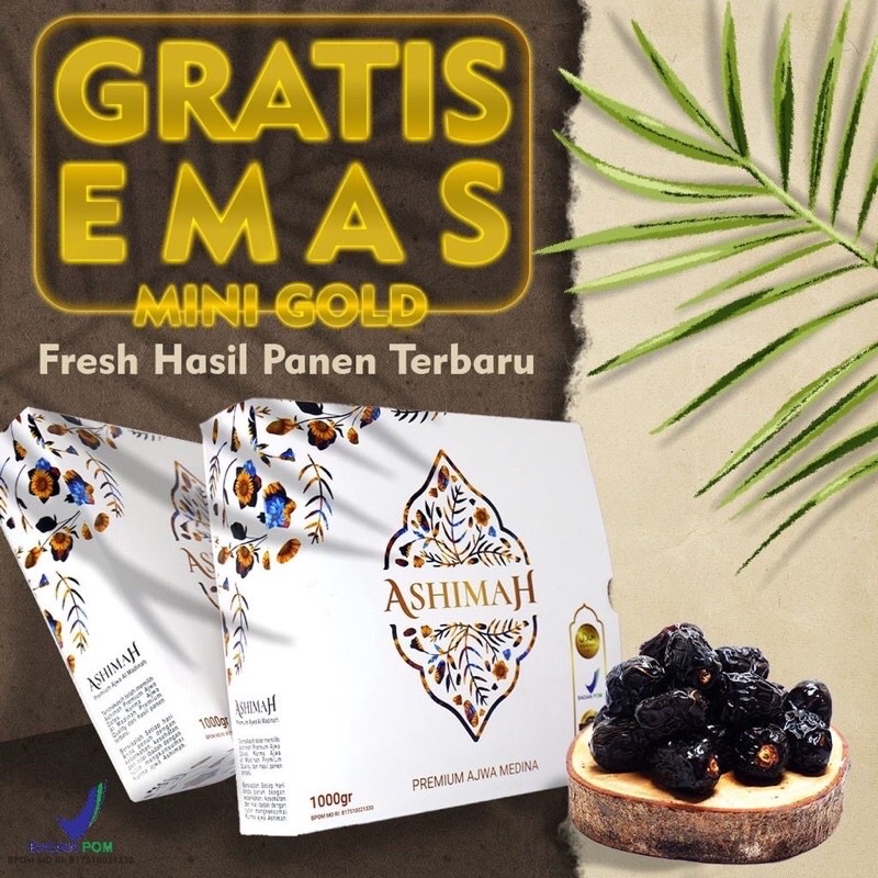 Kurma Ajwa Ashimah - Kurma Ajwa Al Ashimah Premium Kualitas