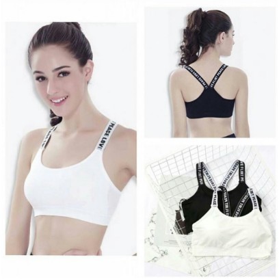 bra sport tali bentuk sport bra tali silang B02#