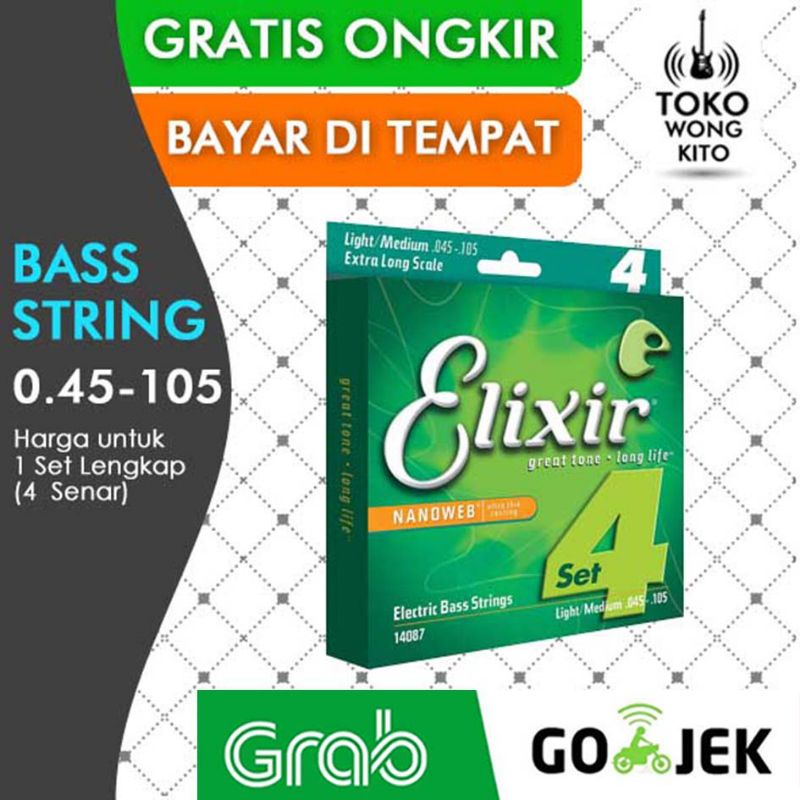 Senar Gitar Bass Elixir