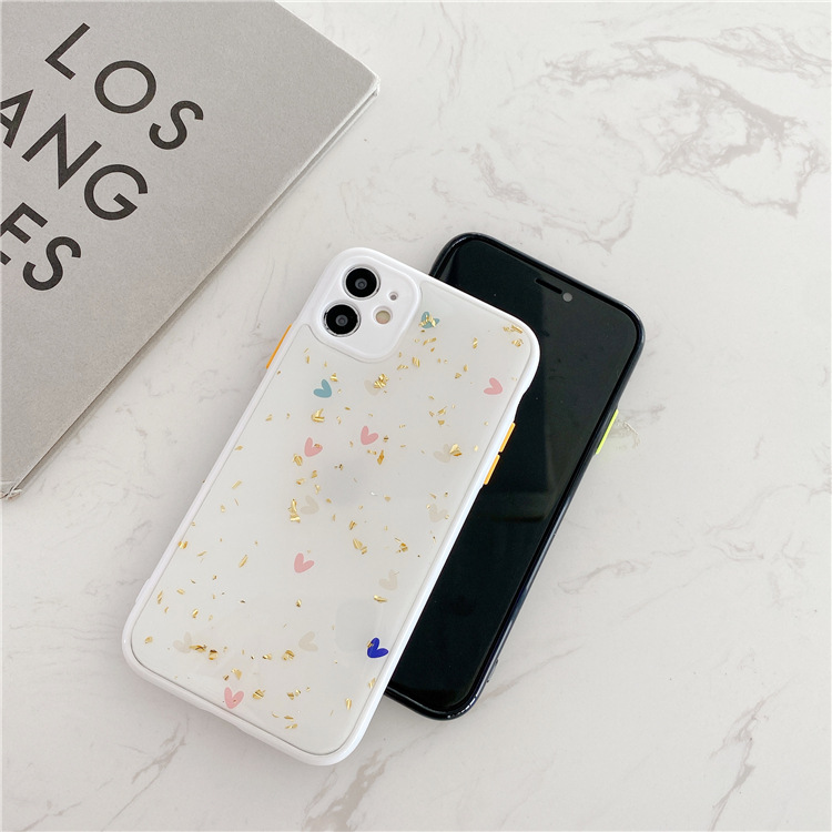 Casing Iphone 12pro Max 12mini 11pro Max X / Xs Max Xr 7 / 8 / Se2020 7plus / 8plus Motif Glitter Love Shockproof