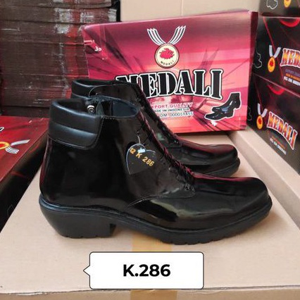 Sepatu kulit pria PDH boots polri TNI security guard PNS sepatu kerja formal tampil lebih keren