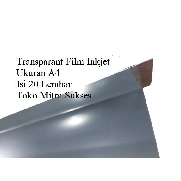 

Transparant Film Inkjet A4 / Clear PET Film A4
