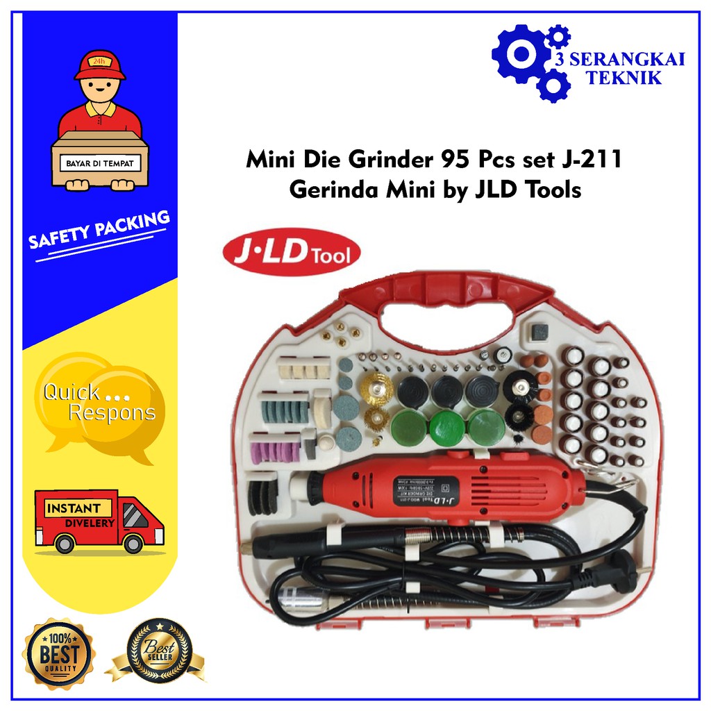 Mini Die Grinder 95 Pcs set J-211 Gerinda Mini by JLD Tools