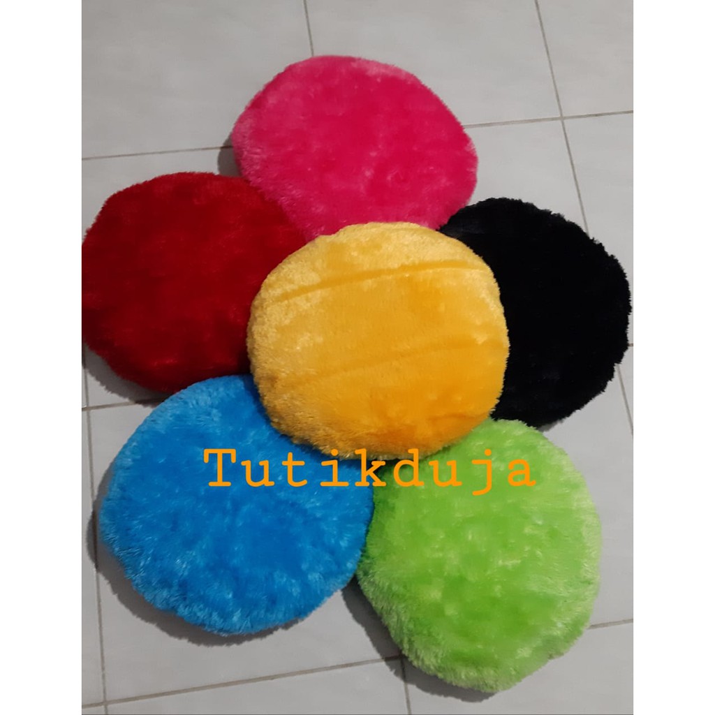 BANTAL BULAT RASFUR BANTAL SOFA BANTAL ALAS DUDUK BULU BOLAK BALIK