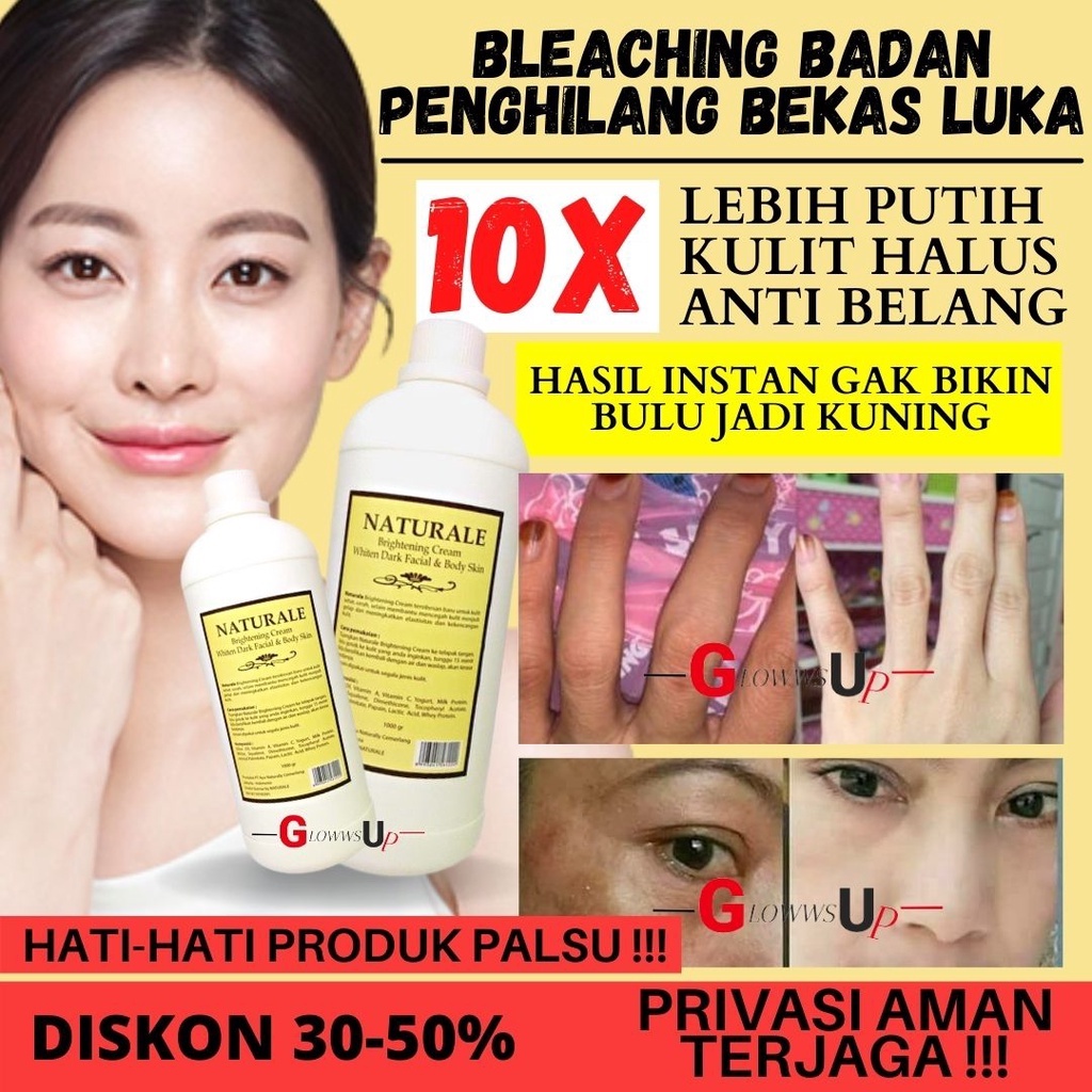 BLEACHING BADAN NATURALE 500GR PEMUTIH BADAN PERMANEN PENCERAH KULIT - BLECING BADAN