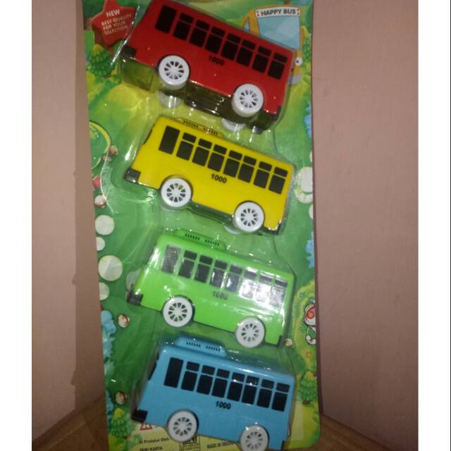 Mainan mobil bus tayo set