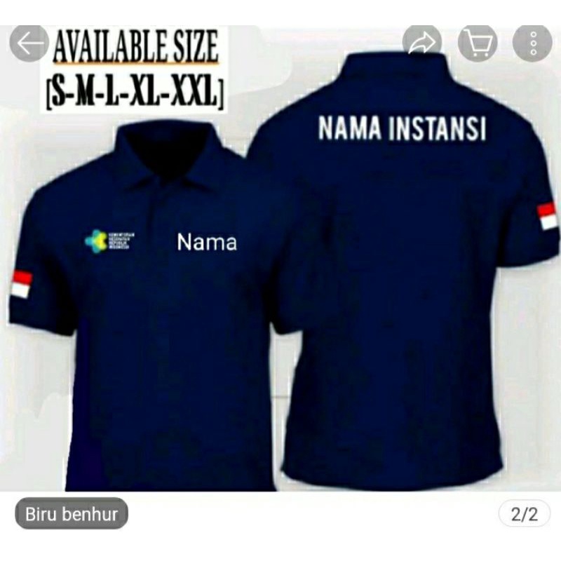 KAOS KERAH KEMENKES KAOS POLO SHIRT KEMENKES FULL BORDIR