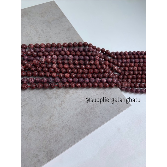 batu alam KAPUR MERAH RARE FACETED 10mm RED CUTTING aksesoris craft bahan kalung gelang anting strap mask kerajinan tangan craft citayam fashion week etink vintage elegan bali manik crystal perhiasan