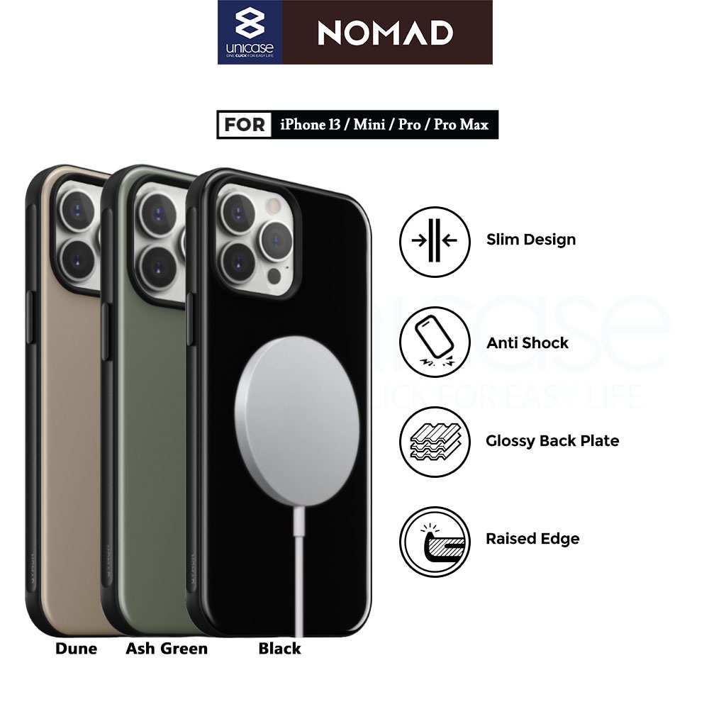 case iphone 13 pro max 13 mini nomad sport slim hybrid magsafe casing