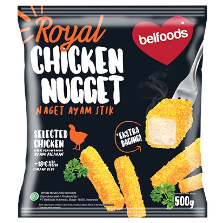 

BELFOODS Royal Chicken Nugget Stick [500g] / Naget Ayam Stik