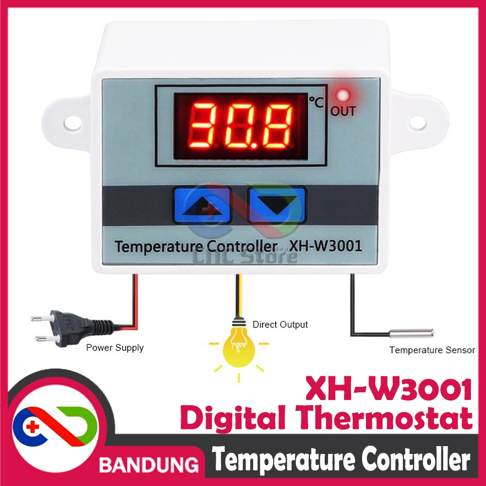 XH-W3001 DIGITAL THERMOSTAT TEMPERATURE PENGATUR SUHU OTOMATIS AC 220V