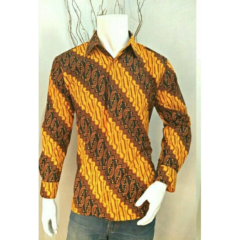 BARU  KEMEJA PRIA BATIK SOGAN   BAJU BATIK SOLO   de SOLO BATIK