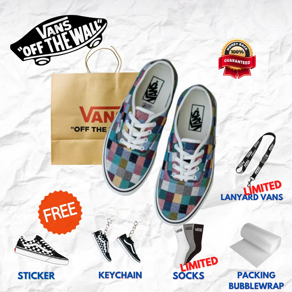 vans authentic woven checkerboard multicolor